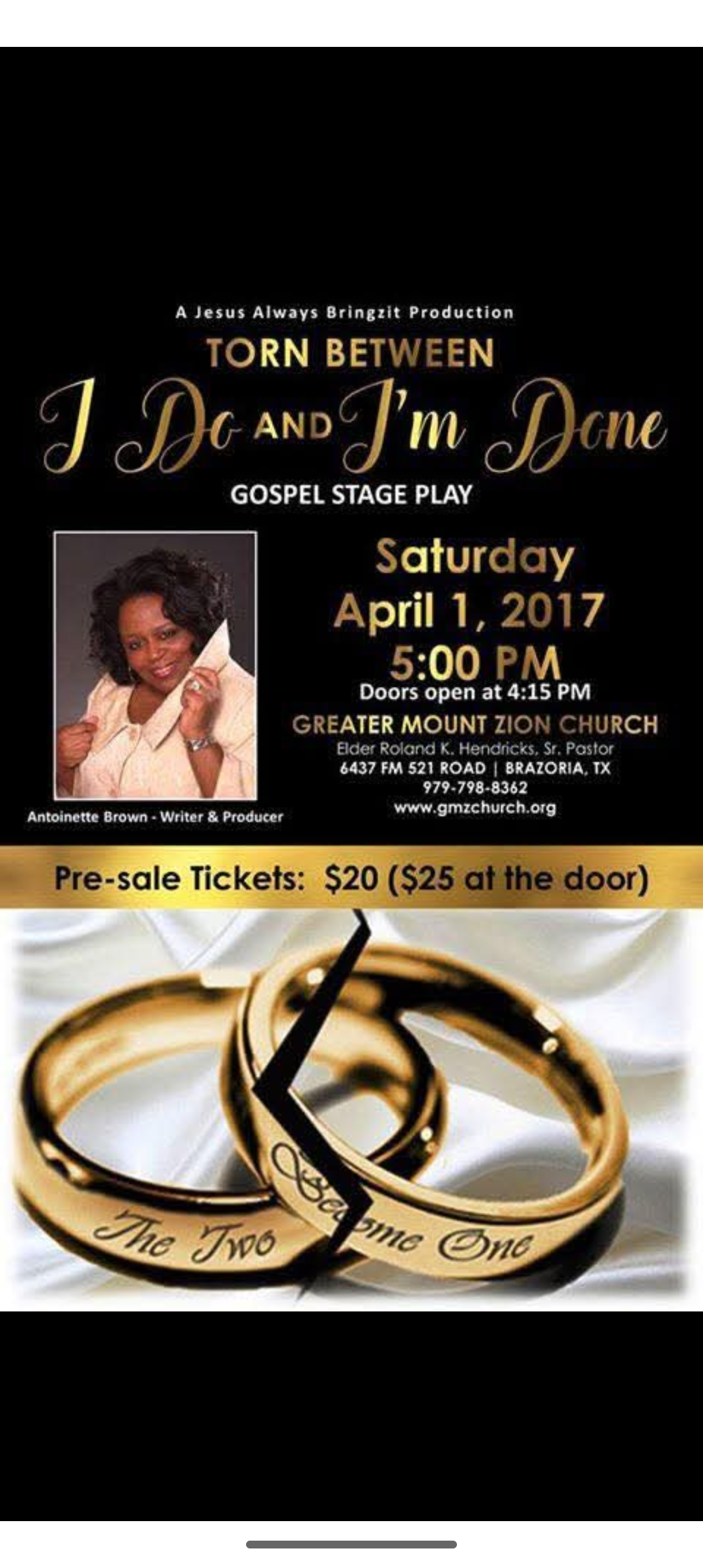 Torn Between I Do and I'm Done - A Jesus Always Bringzit production